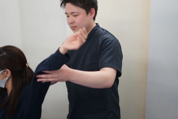 施術前検査の様子
