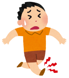 足首を捻挫した人のイラスト